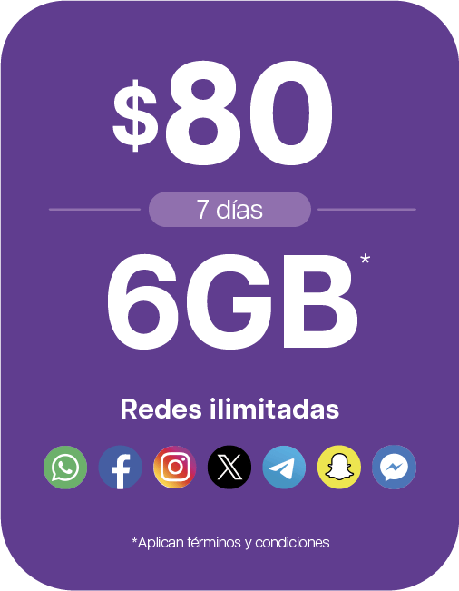 paquete 7 días 6gb
