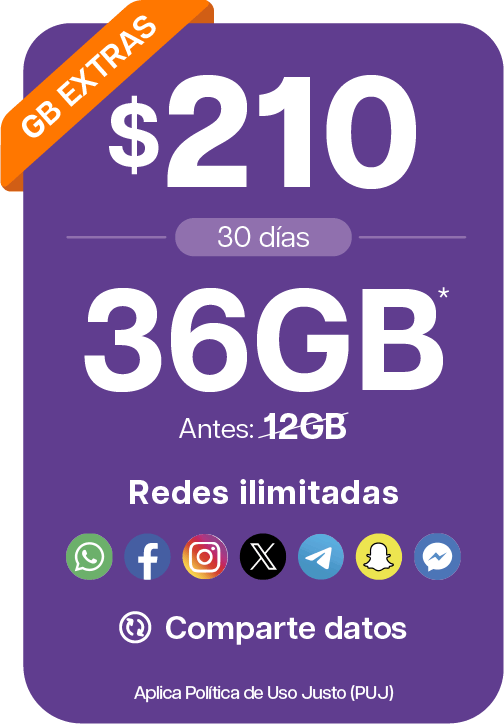 paquete 210 pesos